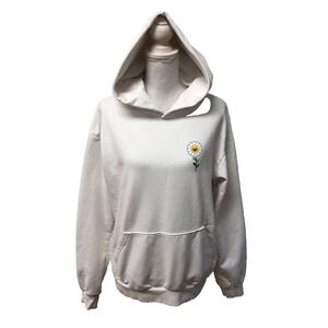 J Balvin Graphic Hoodie Sweatshirt Womens Small White Active Urban Streetwear